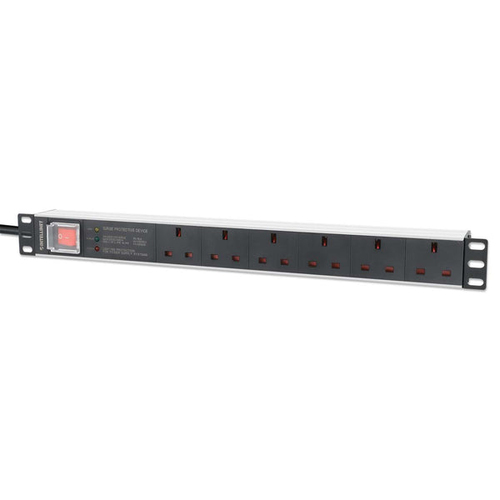 19IN PDU 1U 6-WAY UK AC SURGE PROTECTION