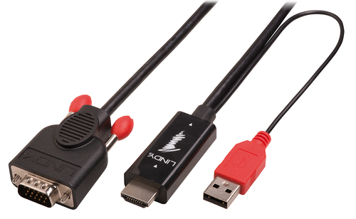 2M HDMI A TO VGA ADAPTER CABLE BLACK